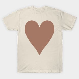 Heart Mocha Mousse Pantone Color of the Year 2025 T-Shirt